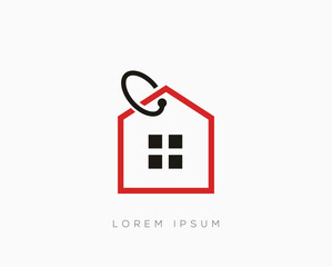 Home and house sale logo design illusatration