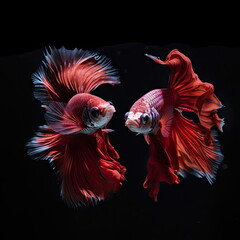 halfmoon betta fish, siamese fighting fish, betta splendens