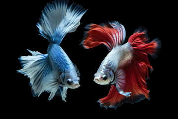 Fototapeta premium halfmoon betta fish, siamese fighting fish, betta splendens