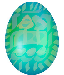 Colorful easter egg with pattern.