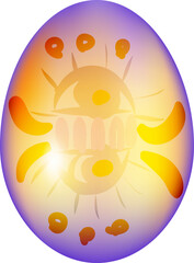 Colorful easter egg with pattern.