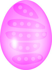 Colorful easter egg with pattern.