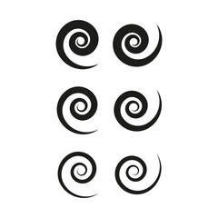 black spirals icons. Design element. Vector illustration.