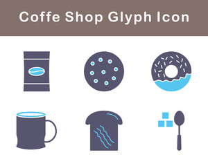 Coffe Shop Vector Icon Set