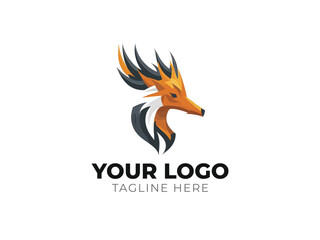Obraz premium Fiery Fox Head Logo Vector for Bold Branding