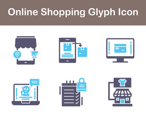 Online Shopping Vector Icon Set