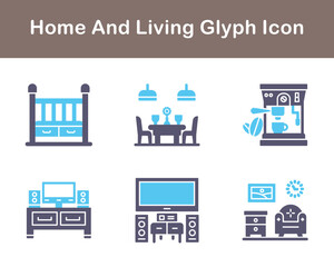 Obraz premium Home And Living Vector Icon Set