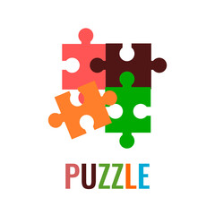 jigsaw puzzle pieces icon vectors