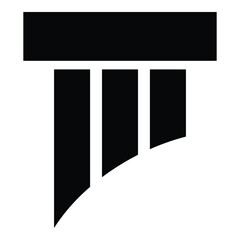 Pillar icon logo design template vector isolated