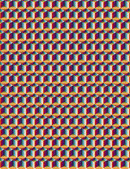 Gradient dark gold red blue and red 3d cubic geometric shape pattern background design vector