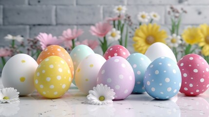 Happy Easter bunny celebration eggs spring wallpaper background 