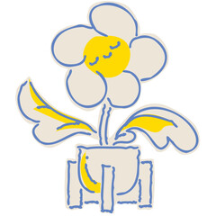 Flower fill color illustration