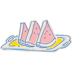watermealon fill color illustration