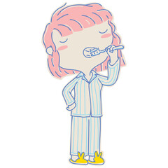 Woman fill color illustration