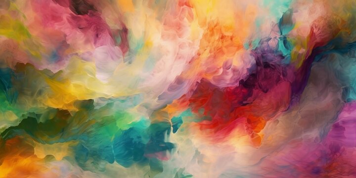 colorful abstract watercolor oil painting image, pastele background, create pattern and texture, generative IA