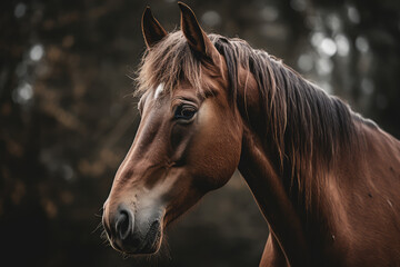 portrait of a horse- made with generative ai