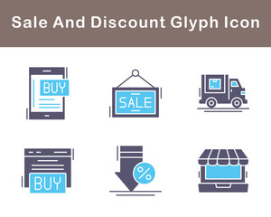 Sale And Discount Vector Icon Set