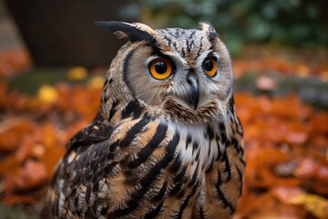 In the zoo, there is a cute owl eagle bird. Generative AI