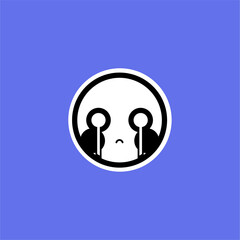 Obraz premium Ilustraciones de caras estilo iconos hecas a partir de formas simples