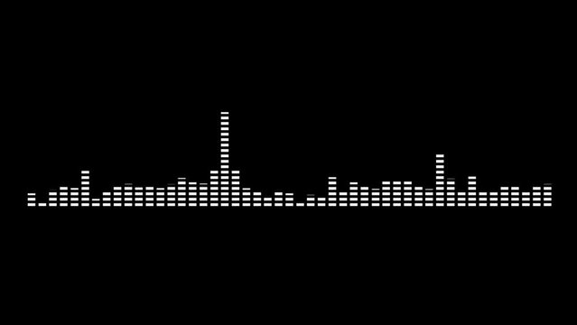 White line sound waveform,alpha channel