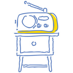 Radio twotone illustration