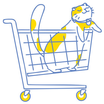 Cat twotone illustration