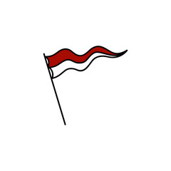 indonesia flag frame illustration design