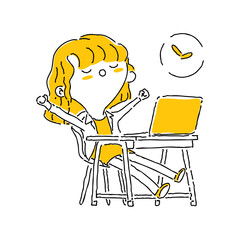 Woman twotone background illustration