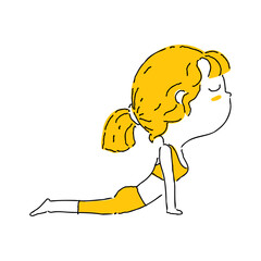 Woman twotone background illustration