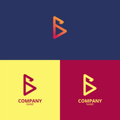 The letter b logo with a clean and modern style also uses a gradient color of striking red and faded yellow that has a professional feel, perfect for strengthening your company logo branding