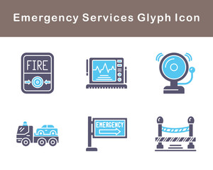 Emergency Services Vector Icon Set