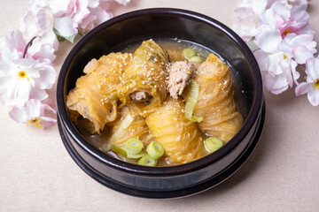 Korean Food Braised Pork and Ripe Kimchi