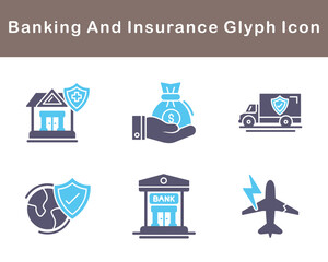 Banking And Protection Vector Icon Set
