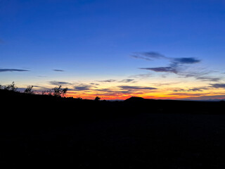 sunset in the feals silhouette 