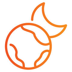 Planet Earth Moon Icon