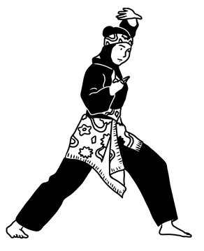 Professional Athlete Pencak Silat in Perform.