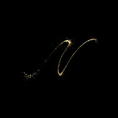 golden alphabet letters collection. concept of golden luxury alphabet decoration text