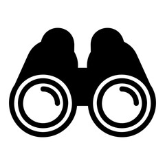 binoculars glyph icon - obrazy, fototapety, plakaty