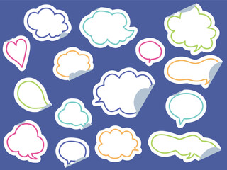 ステッカー風吹き出しセット