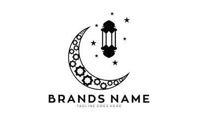Moon star ramadhan symbol vector logo
