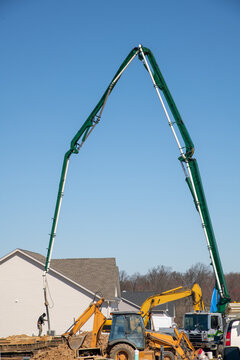 elephant crane or concrete pump crane job tube