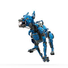cyber dog is jumping fast