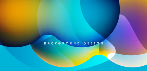 Spheres and circles abstract background, trendy colorful design. Vector Illustration For Wallpaper, Banner, Background, Card, Book Illustration, landing page