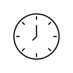 Editable Icon of Time Wall Clock, Vector illustration isolated on white background. using for Presentation, website or mobile app