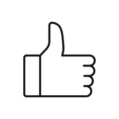 Editable Icon of Like Thumb, Vector illustration isolated on white background. using for Presentation, website or mobile app
