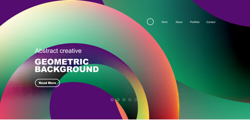 Round shapes, circles and rings composition. Business or technology design for wallpaper, banner, background, landing page, wall art, invitation, prints