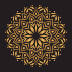 Luxury golden ornamental mandala background design