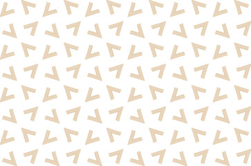 Seamless pattern with alphabet letter A and V in gold color vector illustration