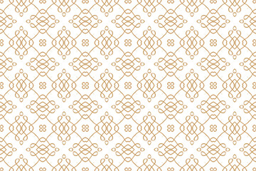 Islamic seamless pattern with gold color. Vector illustration.