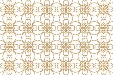 Islamic seamless pattern with gold color. Vector illustration.